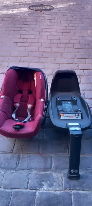 Carro Bebeconfort y Silla Coche Rojo