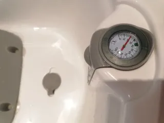 Bañera bebé plegable con termómetro