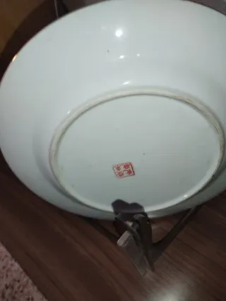 Antiguo plato porcelana china Macaos