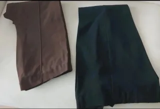 Pantalones premamá marrones y negros