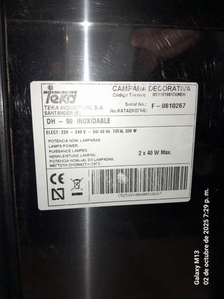 Campana extractora Teka 90 cm