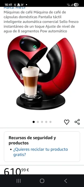 Cafetera Dolce Gusto  Eclipse Roja. . Estado perfe