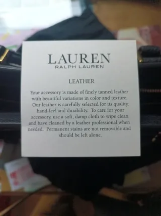 Bolso Ralph Lauren Negro y Dorado Nuevo