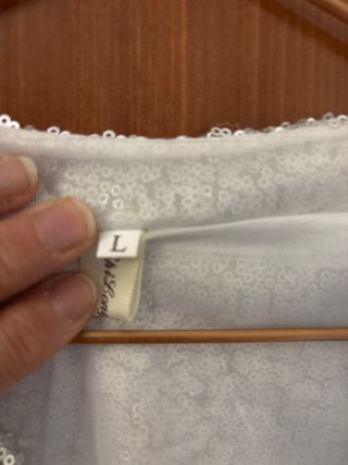 Chaqueta Lentejuelas Plateada Talla L