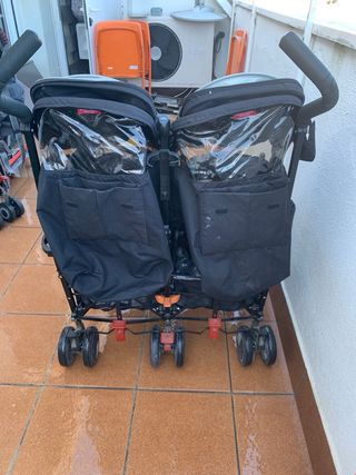 Carro gemelar Maclaren negro