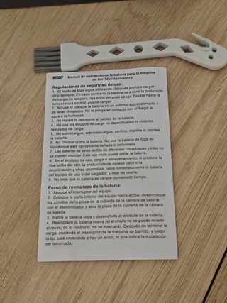 Bateria aspirador com escova e manual