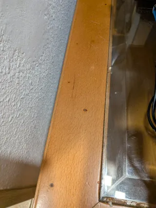 Mesa de centro elevable madera y cristal