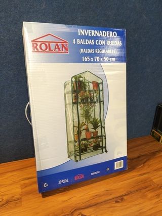 Invernadero 4 Baldas con ruedas 70x50x165cm