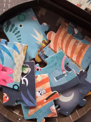 Puzzle Piratas Barco Tiburones 4-6 años