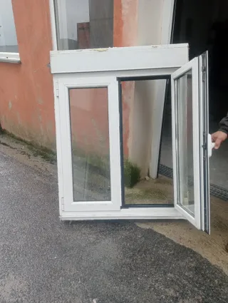 Ventanas aluminio blancas como nuevas