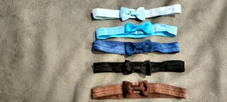 Set 5 fasce neonata con fiocco