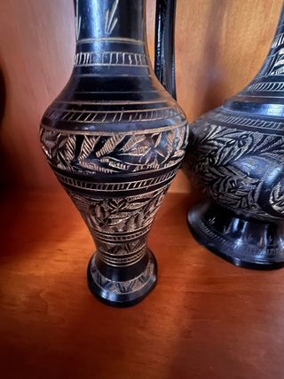 Conjunto Decorativo Metal Grabado Árabe