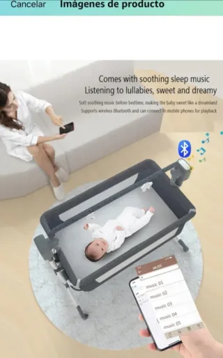 Cuna colecho eléctrica ajustable