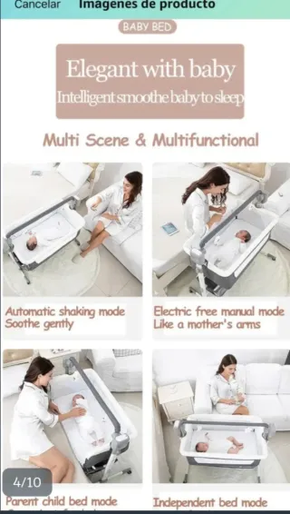 Cuna colecho eléctrica ajustable