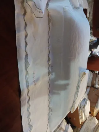 Lenzuola puro lino ricamata