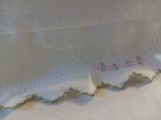 Lenzuola puro lino ricamata