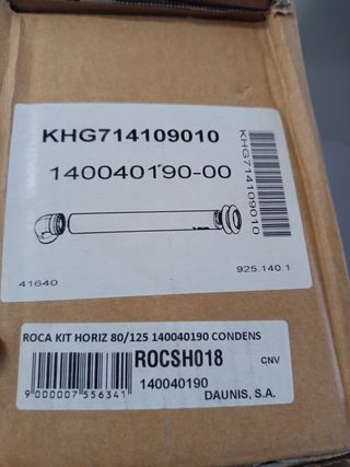 Chimenea Condens. horizontal Baxi ref 140040190.