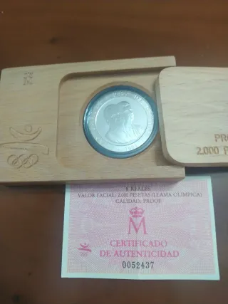 Moneda Plata Barcelona 92 2000 Pesetas