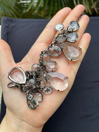 Bracciale con charms simil cristallo argento