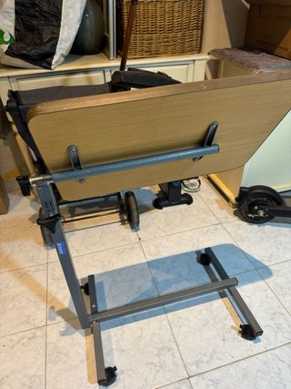 Mesa elevadora madera y metal