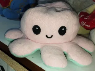 Peluche Pulpo Reversible Rosa y Verde