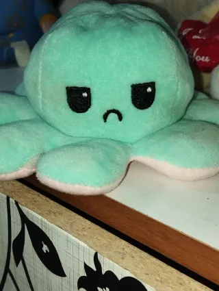 Peluche Pulpo Reversible Rosa y Verde