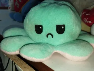 Peluche Pulpo Reversible Rosa y Verde