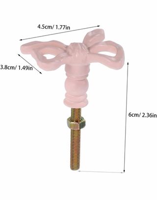 Tirador Pomos Vintage Rosa Lazos