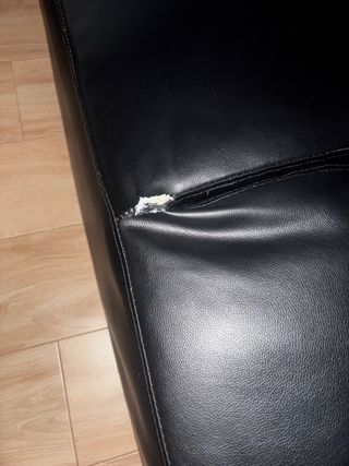 Sofá Chaise Longue Polipiel Negro