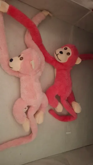 2 Monos de Peluche Rosas