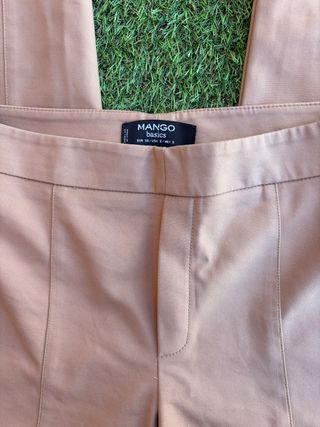 Pantalones Mango Beige Talla M