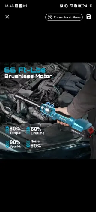 Llave de carraca 21V Brushless Motor