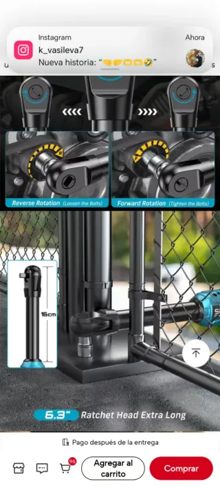 Llave de carraca 21V Brushless Motor