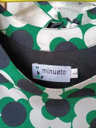 Vestido estampado floral verde talla L