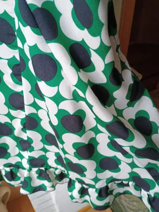Vestido estampado floral verde talla L