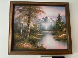 Cuadro Paisaje Marco Madera