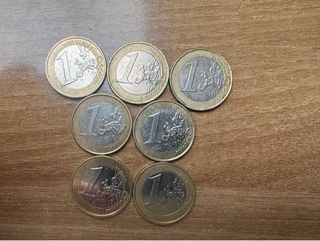 Lote 7 monedas 1 Euro