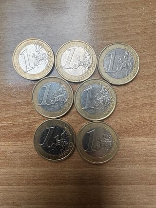 Lote 7 monedas 1 Euro