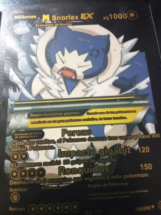 Pikachu VMAX, Snorlax EX, Charizard EX Cartas