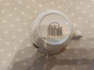 Juego de café de porcelana con frutas