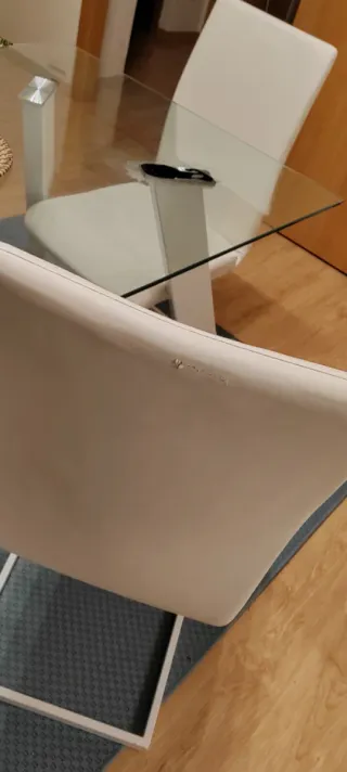 Mesa Comedor Cristal y Metal