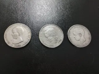 Monedas de 5 pesetas Alfonso XIII (Falsas)