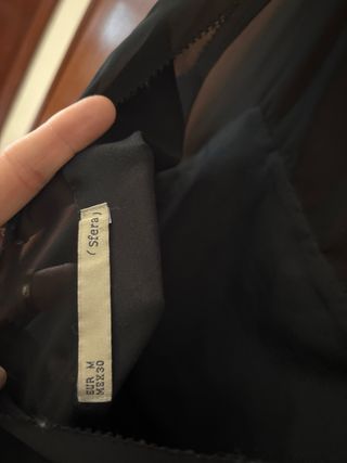 Vestido Sfera Gasa y Bordado Hilo Dorado Talla M