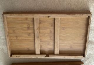 Mesa de desayuno plegable de bambú