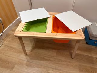 Mesa Infantil Ikea Flisat con Cajas