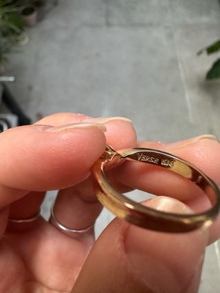 Anillo Oro Rosa 18K Verse Diamante