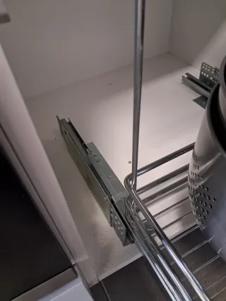 Cajón extraíble metalico doble cocina +40cm