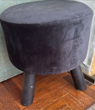 Banquinho Veludo Preto