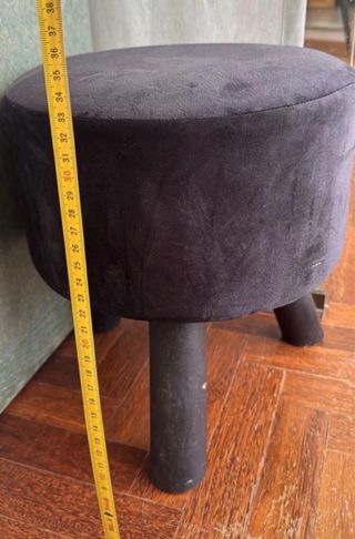 Banquinho Veludo Preto