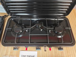 Cocina Gas Portátil 3 Fuegos Eencendido Piezoeléct